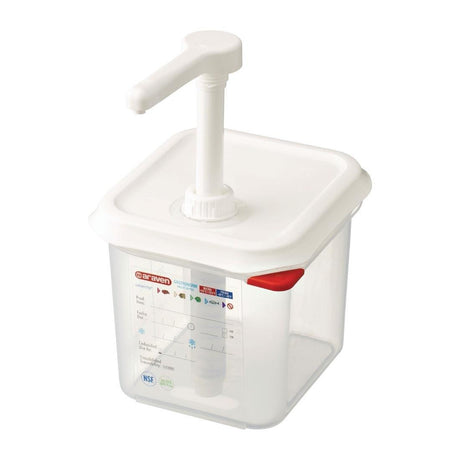 Distributeur de sauce Araven GN 1/6 transparent 2.6L - FRANCE CHR