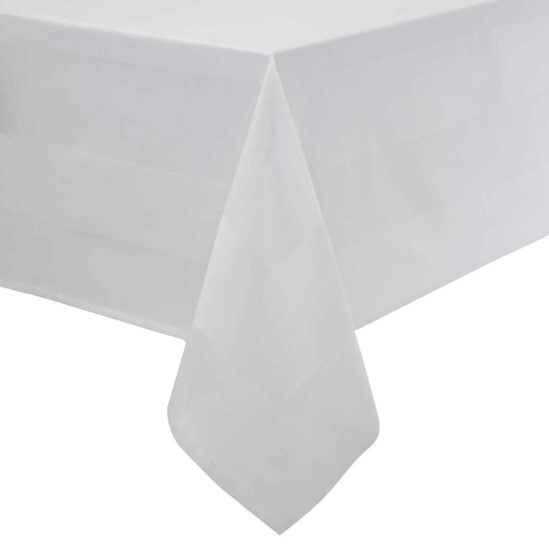 Nappe blanche bande de satin Mitre Luxury 2290 x 2290mm - FRANCE CHR