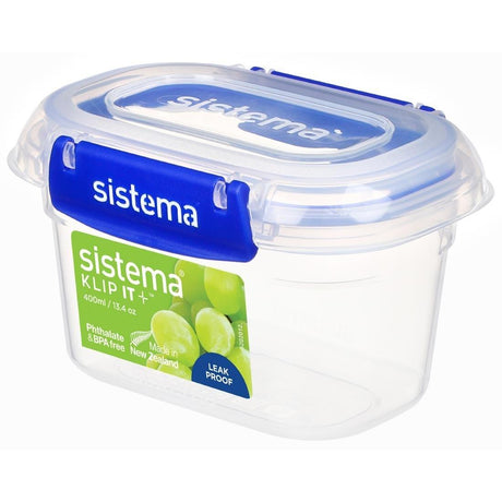 Boîte alimentaire rectangulaire Sistema Klip It Plus 400ml - FRANCE CHR