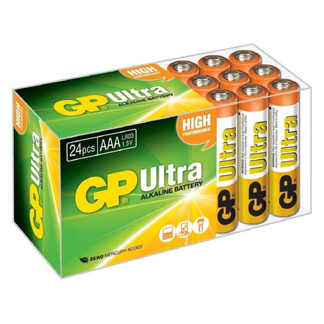 Piles alcalines GP Ultra AAA (lot de 24) - FRANCE CHR