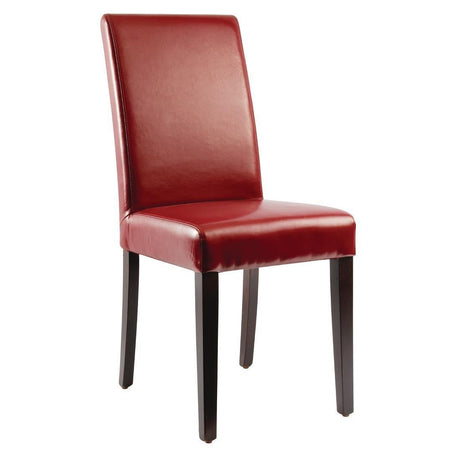 Chaises en simili cuir Bolero rouges (Lot de 2) - FRANCE CHR