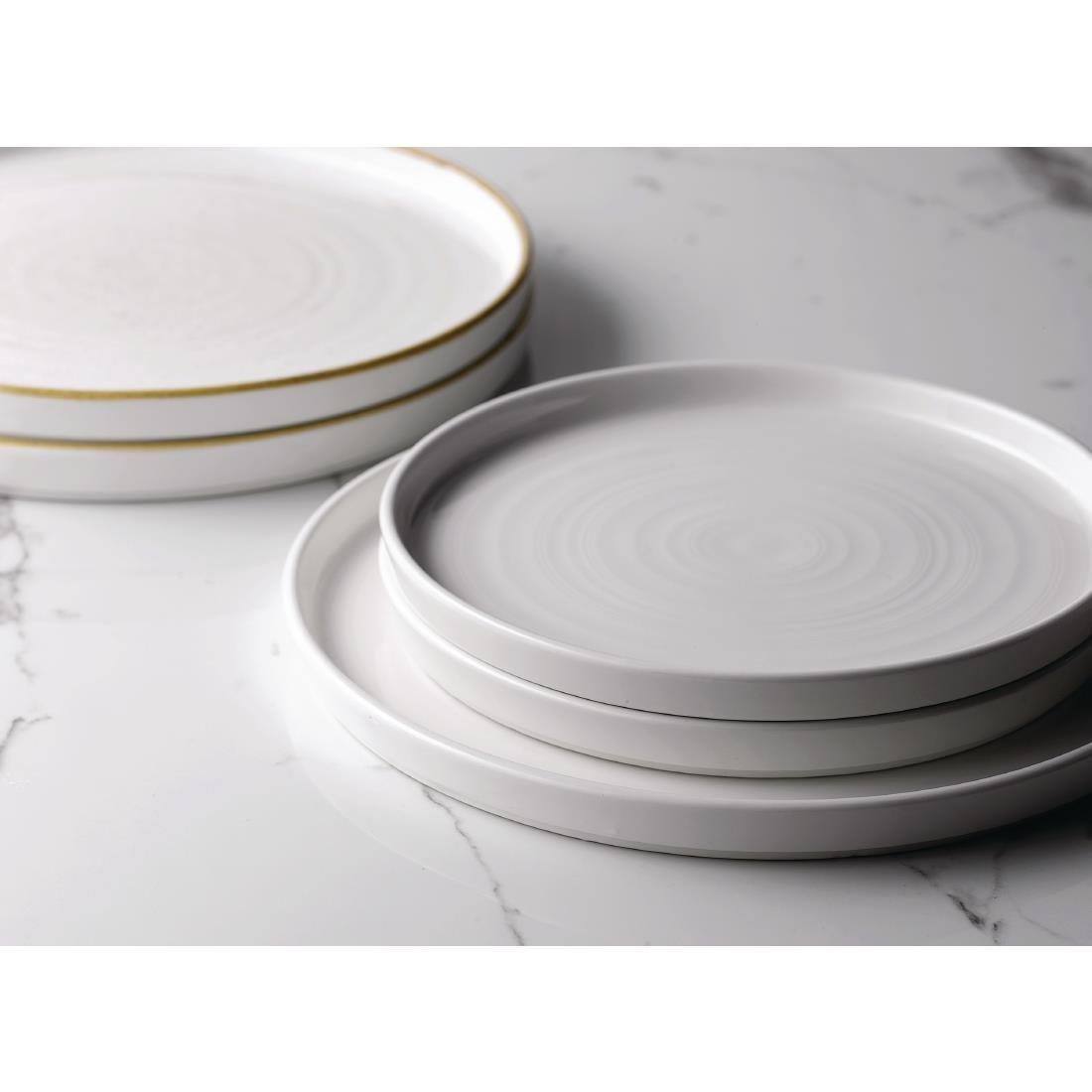 Assiettes avec rebord Churchill Chefs blanches 210mm (lot de 6) - FRANCE CHR