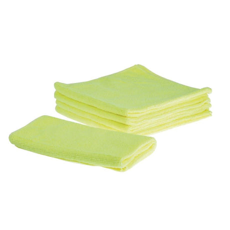 Chiffons microfibres Jantex jaunes (Lot de 5) - FRANCE CHR
