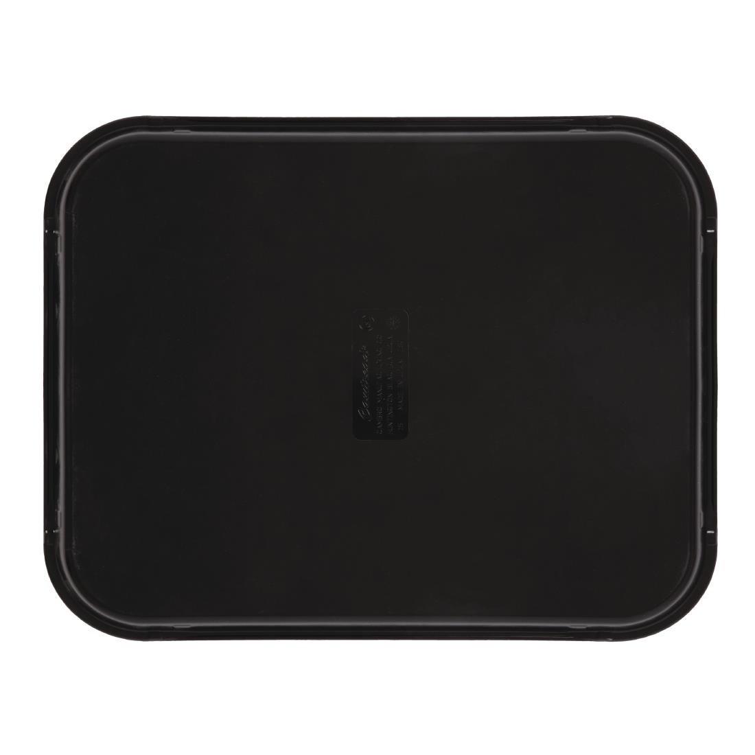 Plateau rectangulaire antidérapant en fibre de verre Camtread Cambro noir 45,7 cm - FRANCE CHR