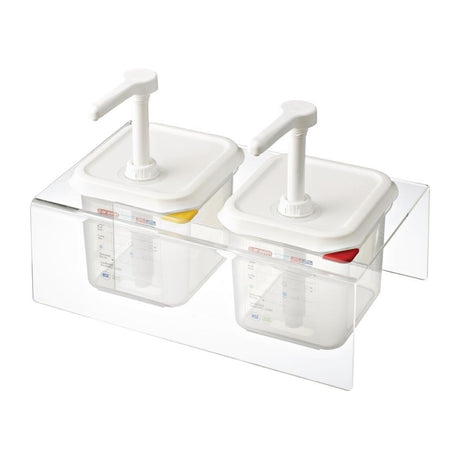 Lot de 2 distributeurs de sauce Araven GN 1/6 transparents 2.6L - FRANCE CHR