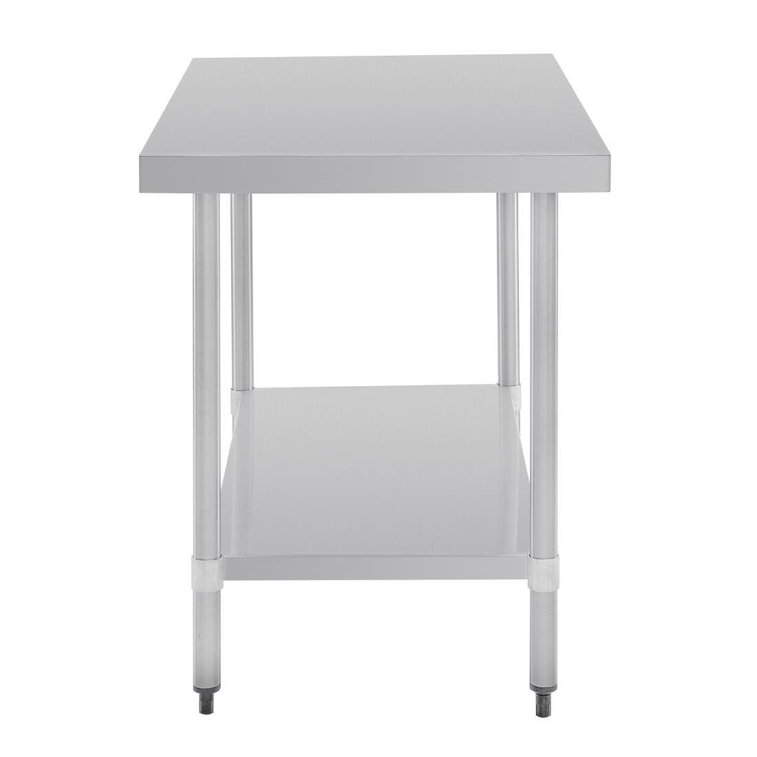 Table en acier inoxydable sans rebord Vogue 1200 x 700mm - FRANCE CHR