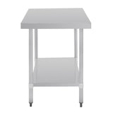 Table en acier inoxydable sans rebord Vogue 1200 x 700mm - FRANCE CHR