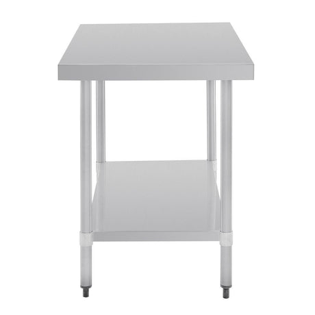 Table en acier inoxydable sans rebord Vogue 1200 x 700mm - FRANCE CHR