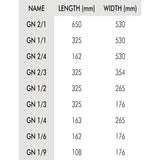 Bac en polypropylène GN1/9 100mm Vogue (Lot de 4) - FRANCE CHR