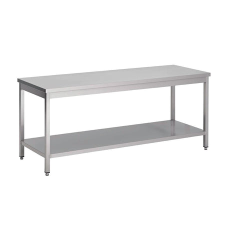 Table inox avec étagère basse Gastro M 1800 x 600 x 880mm - FRANCE CHR