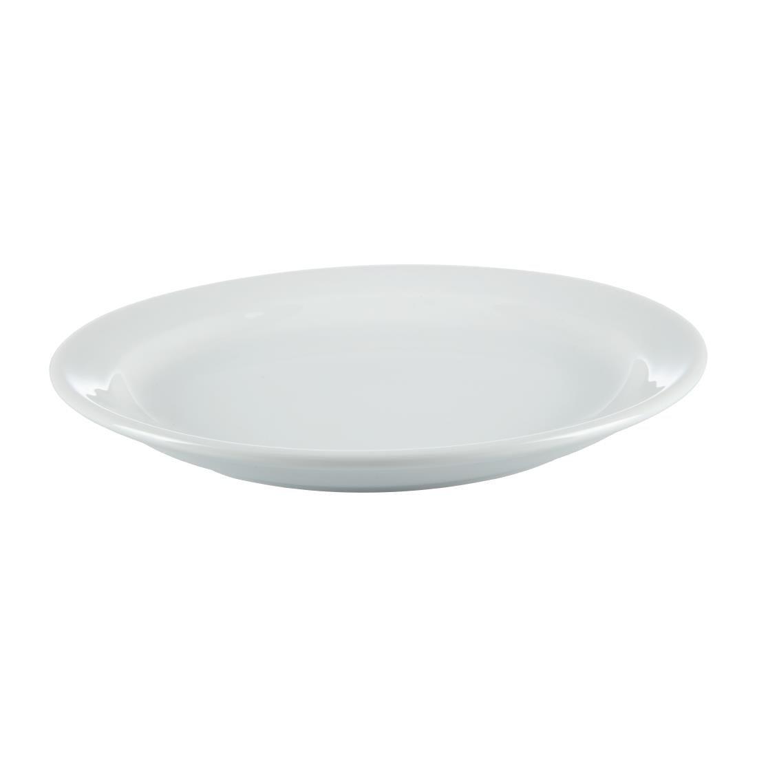 Assiettes à bord étroit blanches Olympia 180mm (Lot de 12) - FRANCE CHR