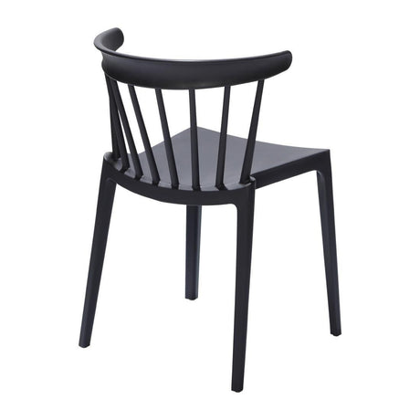 Chaises en polypropylène Windson anthracite (lot de 4) - FRANCE CHR
