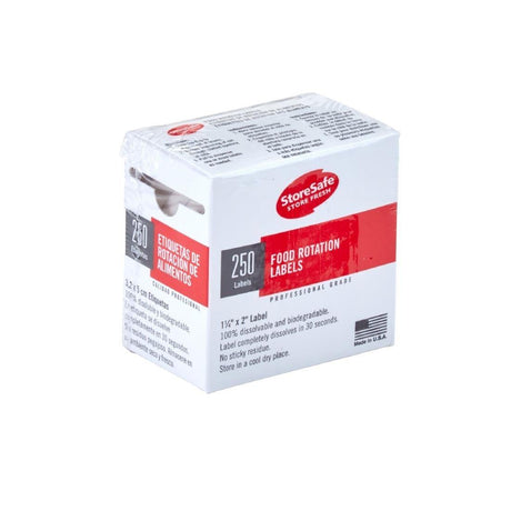 Petites étiquettes de rotation des aliments biodégradables Cambro Storesafe 24 rouleaux de 250 - FRANCE CHR