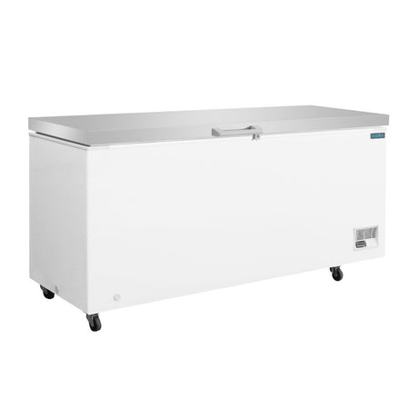 Congélateur coffre avec couvercle inox Polar Série G 581L - FRANCE CHR