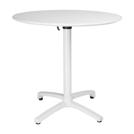 Table pliante en polypropylène Bolero 800mm blanche - FRANCE CHR