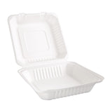 Boîtes avec couvercle à charnière compostables en bagasse Fiesta Compostable 236mm (lot de 200) - FRANCE CHR