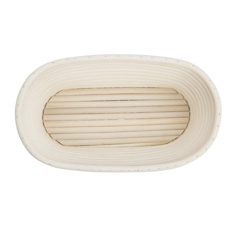 Panier de fermentation ovale en rotin Vogue 250x150x80mm - FRANCE CHR