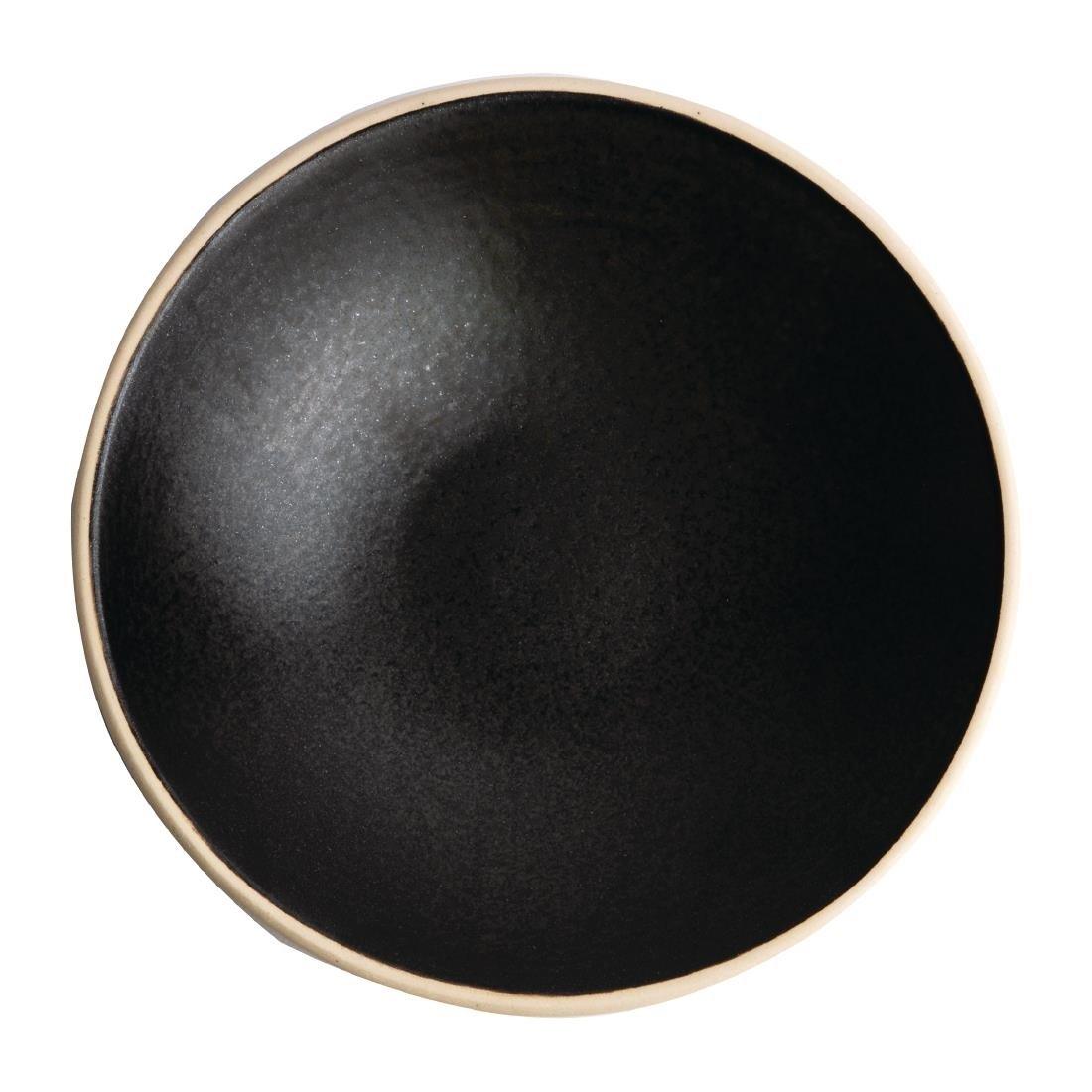 Assiettes creuses noir mat Olympia Canvas 20 cm (Lot de 6) - FRANCE CHR