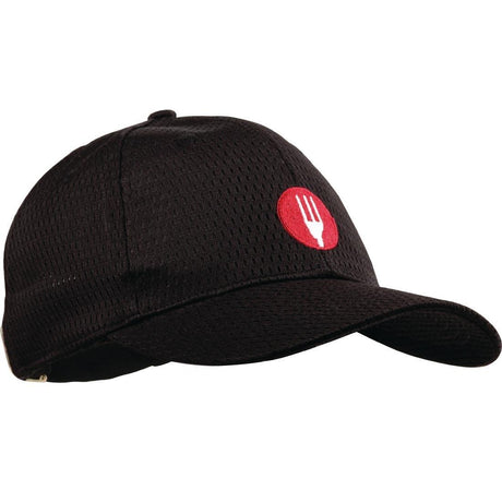 Casquette baseball Cool Vent Chef Works noire - FRANCE CHR