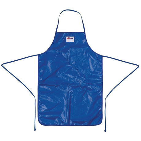 Tablier bavette en nylon Burnguard QuicKlean bleu - FRANCE CHR