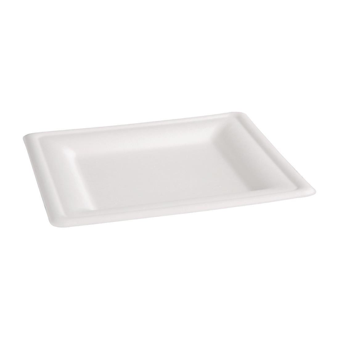 Assiettes carrées compostables en bagasse Fiesta Compostable 204mm (lot de 50) - FRANCE CHR