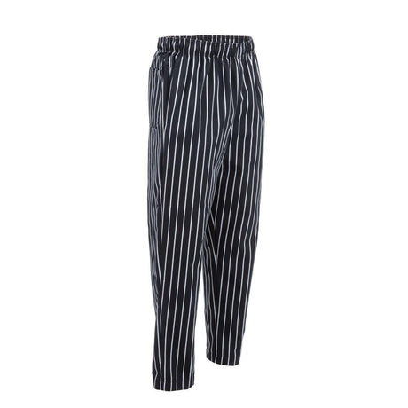 Pantalon de cuisine mixte Baggy Chef Works rayé noir et blanc S - FRANCE CHR