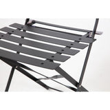 Chaises de terrasse pliantes en acier Bolero noires (Lot de 2) - FRANCE CHR