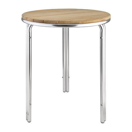 Table ronde en frêne et aluminium Bolero 600mm - FRANCE CHR