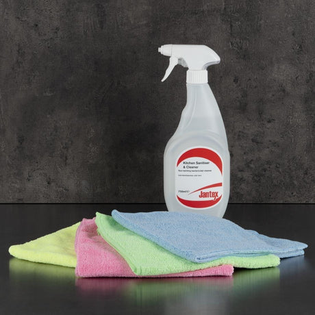 Chiffons microfibres Jantex jaunes (Lot de 5) - FRANCE CHR