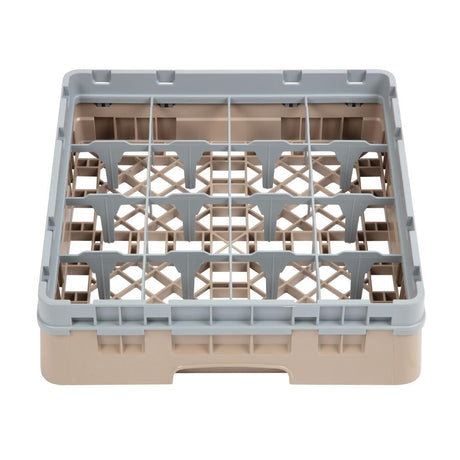 Casier à verres 16 compartiments Camrack Cambro beige hauteur max 92mm - FRANCE CHR