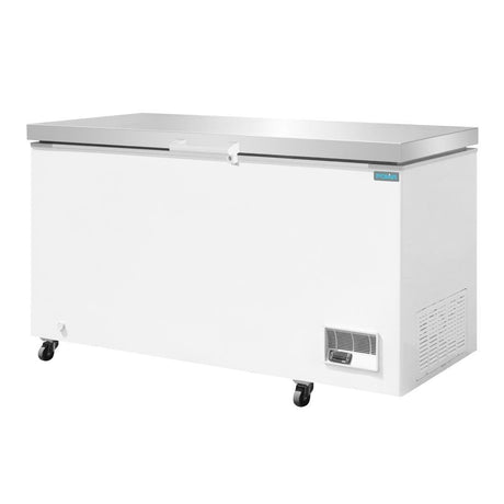 Congélateur coffre avec couvercle inox Polar Série G 385L - FRANCE CHR