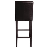 Tabouret de bar haut avec dossier en simili cuir Bolero marron foncé - FRANCE CHR