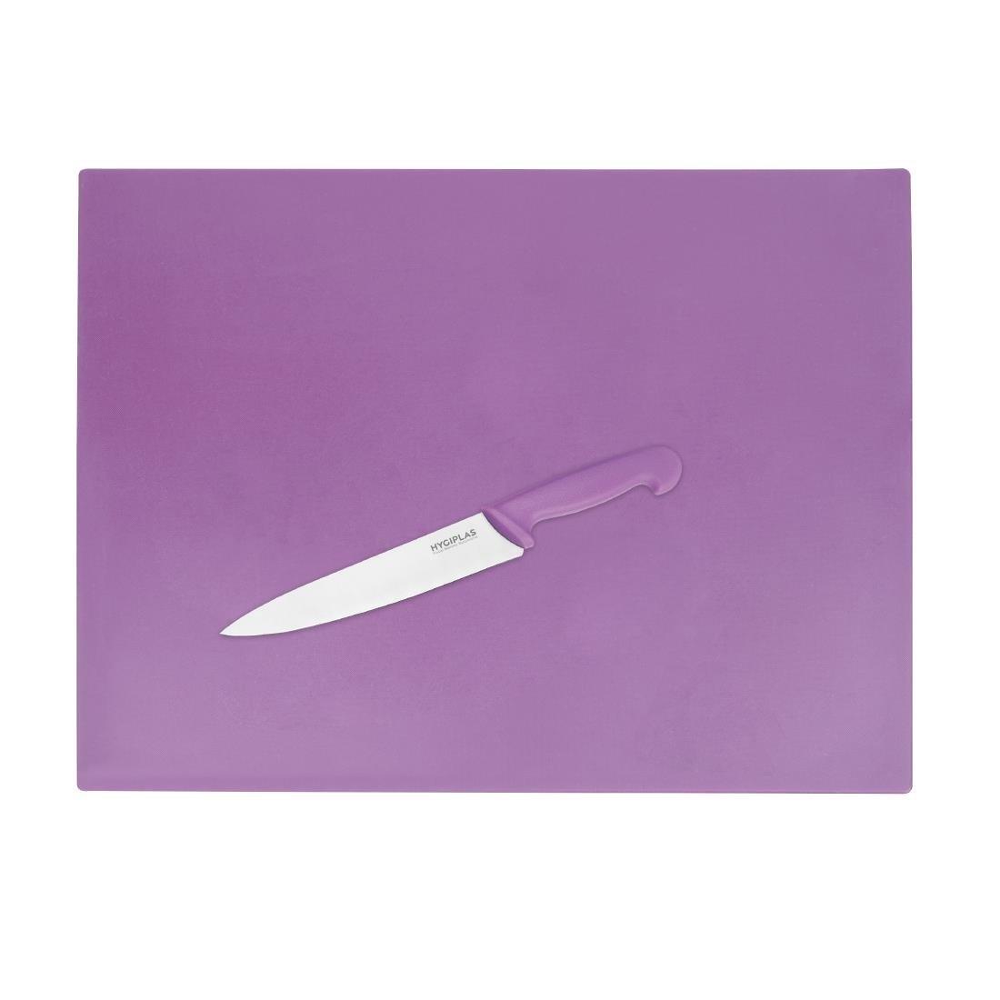 Planche à découper basse densité Hygiplas violette 600x450x10mm - FRANCE CHR