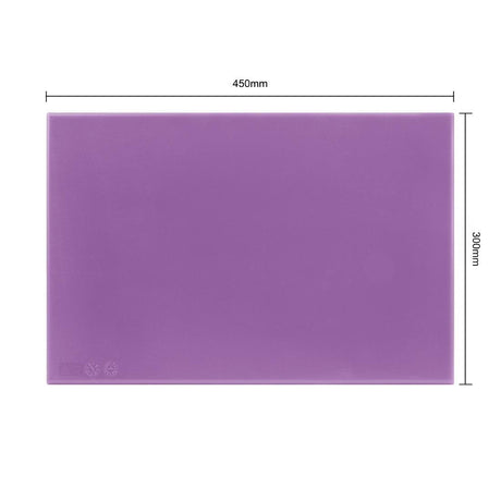 Planche à découper haute densité Hygiplas violette 450x300x25mm - FRANCE CHR