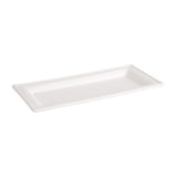 Assiettes rectangulaires compostables en bagasse Fiesta Compostable 258mm (lot de 50) - FRANCE CHR