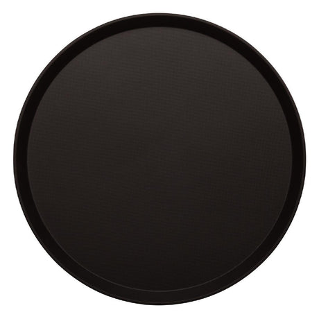 Plateau rond fibre de verre antidérapant Treadlite Cambro noir 35,5 cm - FRANCE CHR