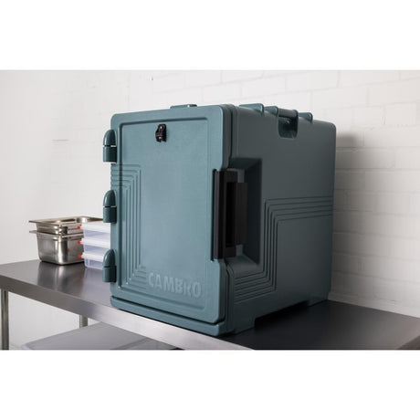 Conteneur isotherme à chargement frontal Cambro bleu ardoise - FRANCE CHR