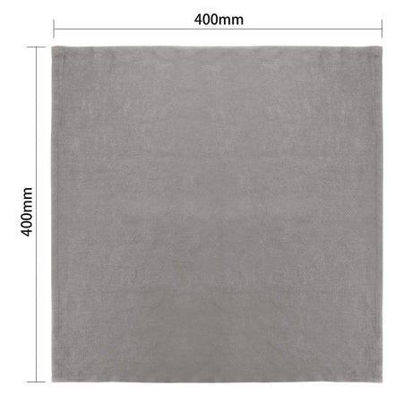 Serviettes de table en lin Olympia grises 400x400mm (lot de 12) - FRANCE CHR