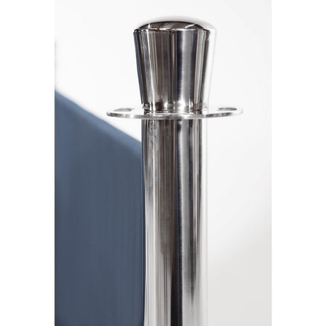 Poteau d accueil en acier inoxydable Bolero chromé à tête plate - FRANCE CHR