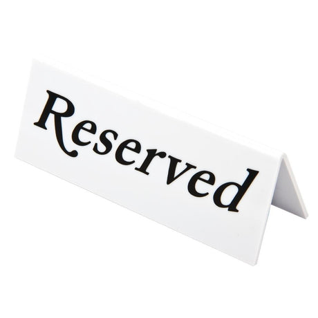 Chevalets de table en plastique Olympia "Reserved" (lot de 10) - FRANCE CHR