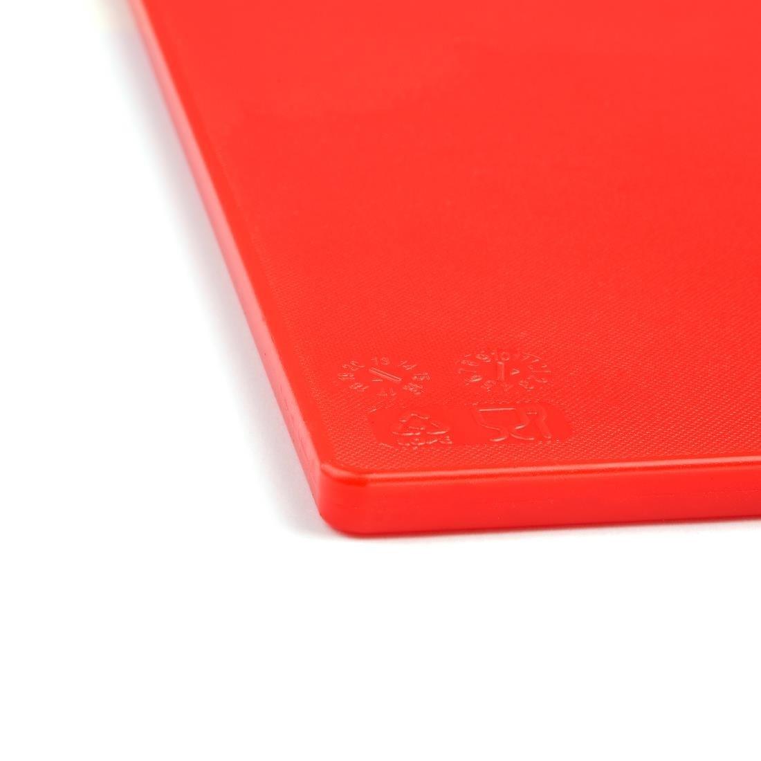 Planche à découper antibactérienne basse densité Hygiplas rouge - FRANCE CHR