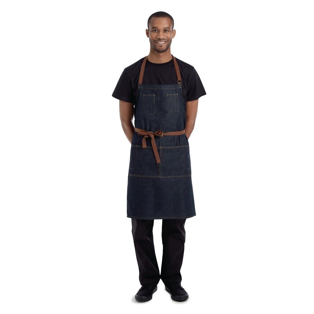 Tablier bavette Memphis Chef Works indigo - FRANCE CHR