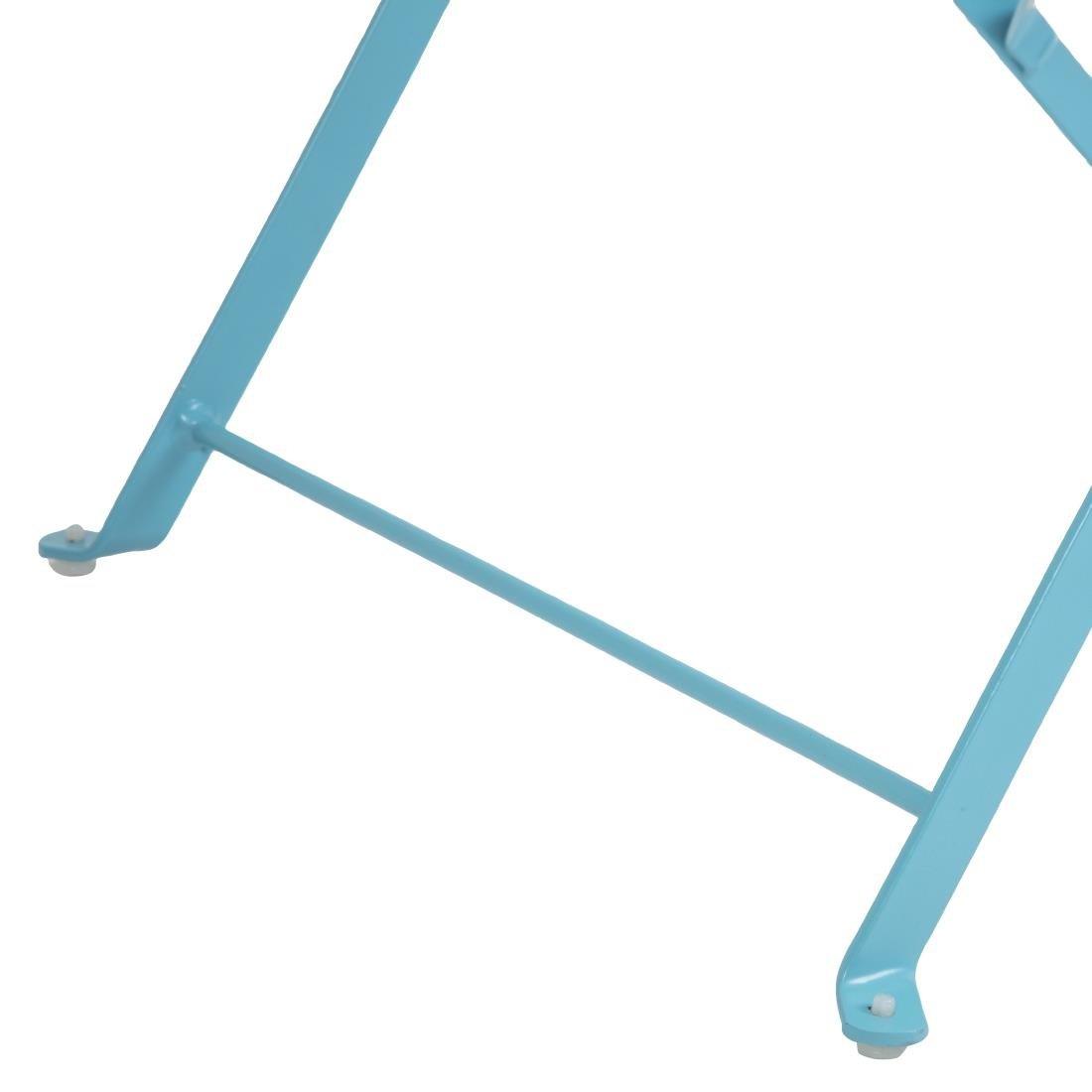 Chaises de terrasse pliantes en acier Bolero bleu turquoise (Lot de 2) - FRANCE CHR