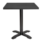 Plateau de table carré en aluminium Bolero noir 700 mm - FRANCE CHR