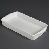 Plats à rôtir rectangulaires Olympia Whiteware 305 x 163 mm (lot de 6) - FRANCE CHR