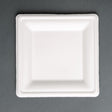 Assiettes carrées compostables en bagasse Fiesta Compostable 159mm (lot de 50) - FRANCE CHR