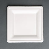 Assiettes carrées compostables en bagasse Fiesta Compostable 159mm (lot de 50) - FRANCE CHR