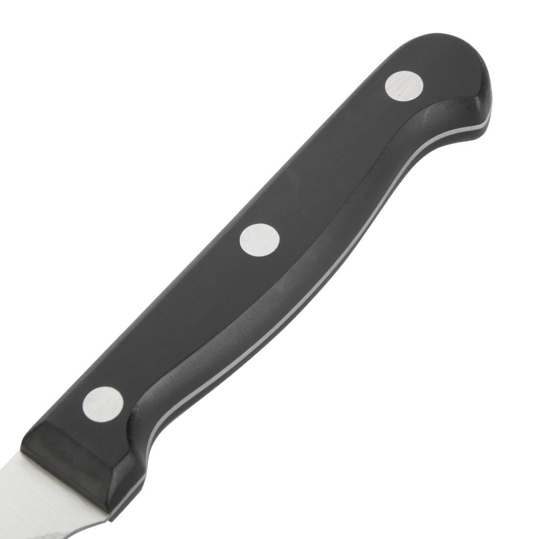 Couteaux à viande Olympia manche noir (Lot de 12) - FRANCE CHR