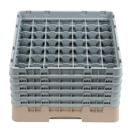 Casier à verres 49 compartiments Camrack Cambro beige hauteur max 257mm - FRANCE CHR