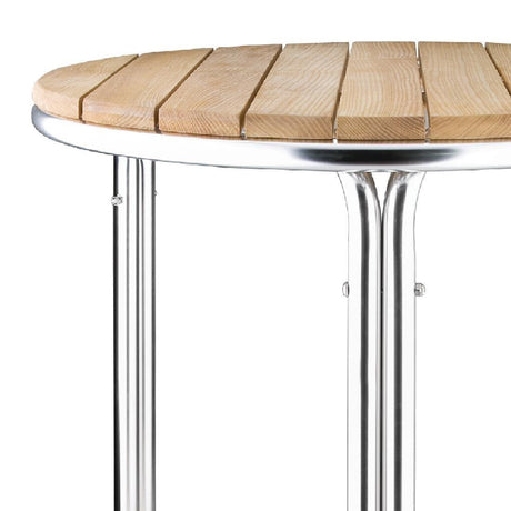 Table ronde en frêne et aluminium Bolero 600mm - FRANCE CHR